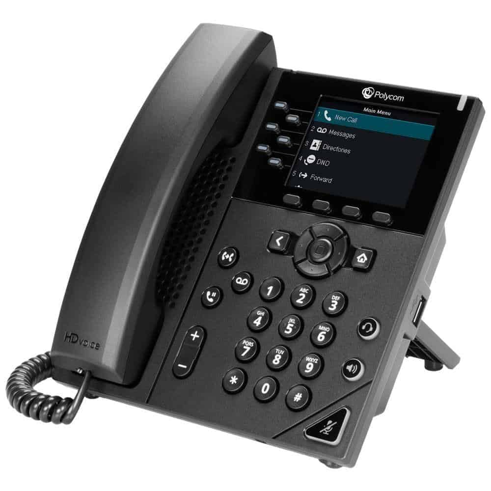 Polycom VVX 350 OBI Edition VoIP Business IP Phone with HD Voice - No Power Supply Included - Ideal for Office & Remote Work Communication