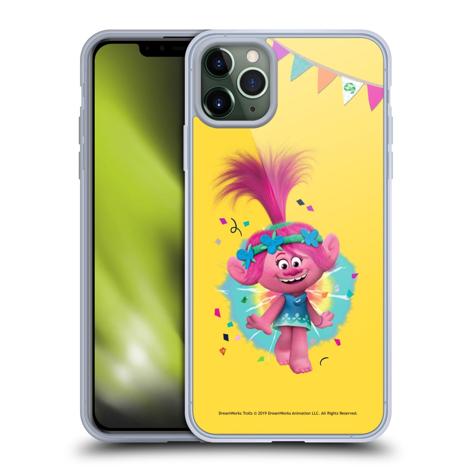 Official Trolls Poppy iPhone 11 Pro Max Case - Licensed Soft Gel Cover with Cute Graphics | Perfect for Kids, Fans & Gift Giving