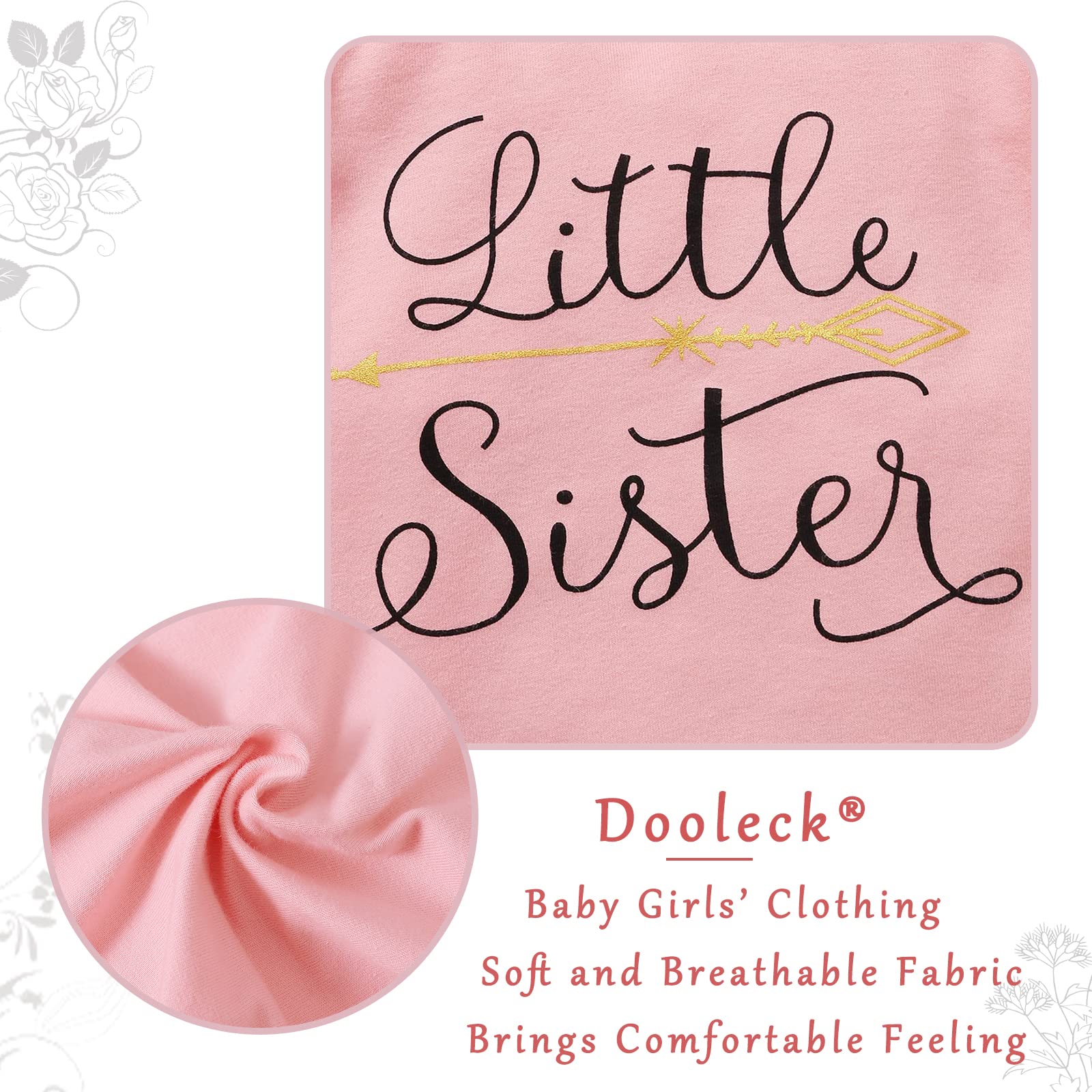 Big Sister Little Sister Matching Outfits - Floral Romper Set for Family Photos