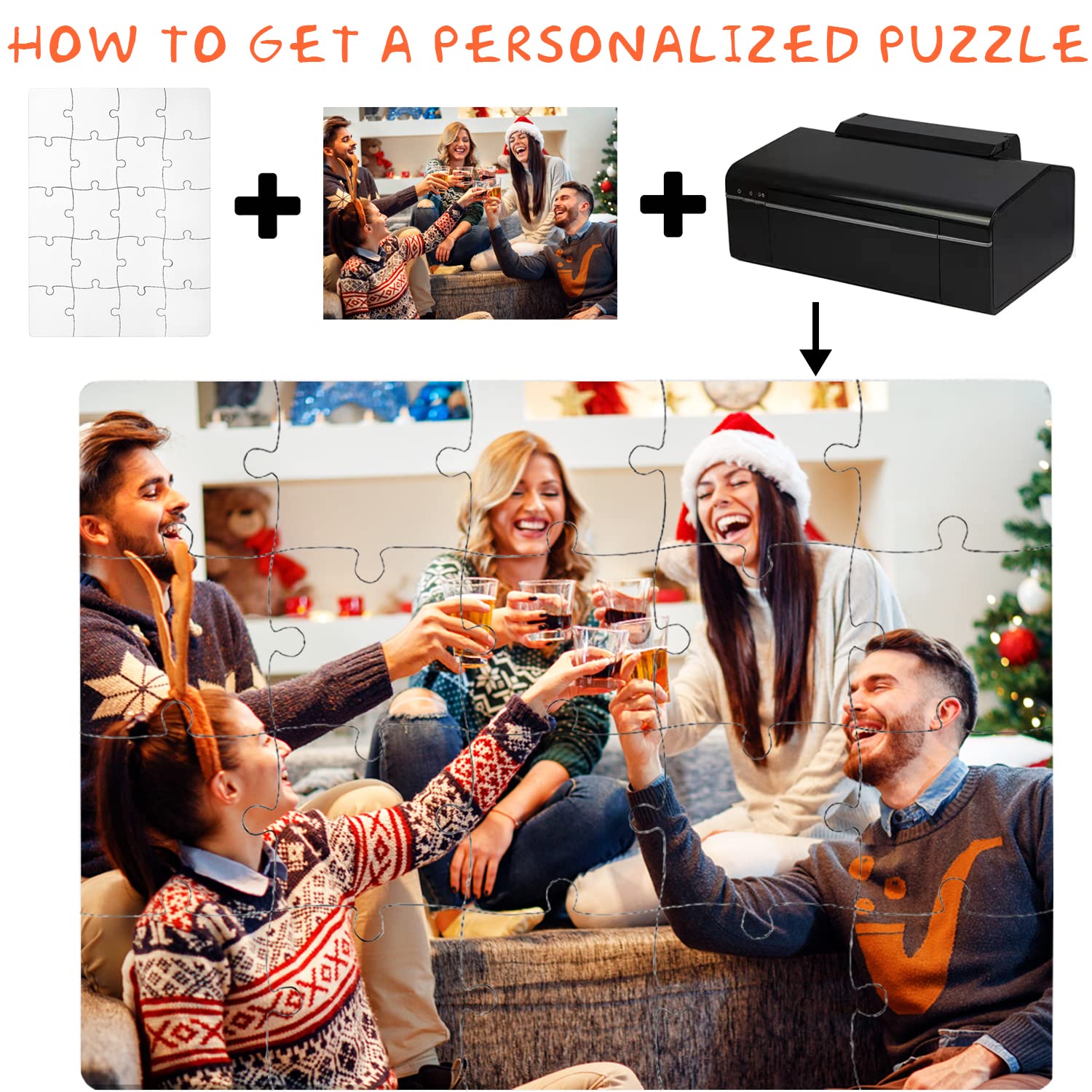 12 Sets Blank White Jigsaw Puzzles for Sublimation - DIY Custom Heat Press Thermal Transfer Puzzle Craft (A5-20 Style) - Perfect for Personalized Gifts, Kids Crafts & Photo Puzzles