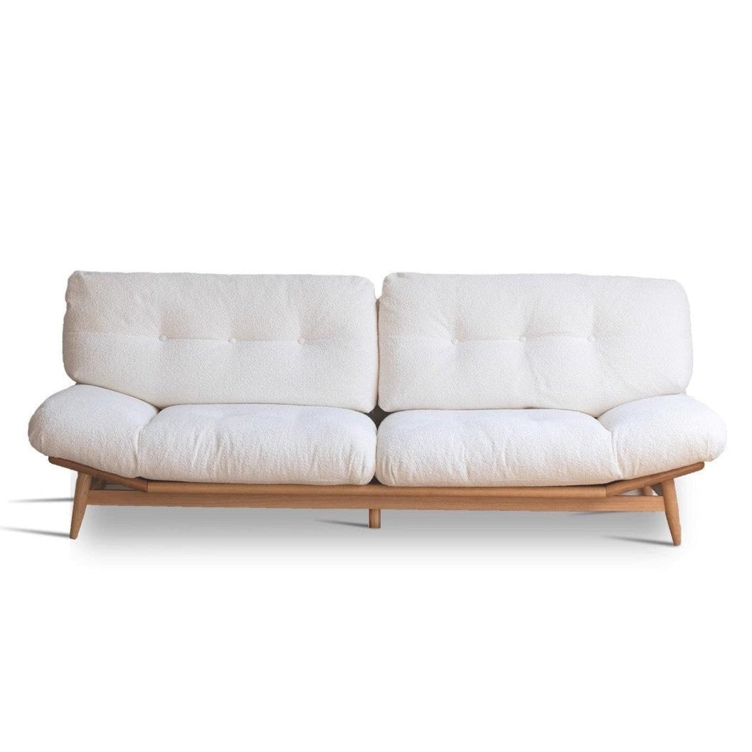 Premium Oak Solid Wood Velvet Upholstered Sofa - Modern Luxury Living Room Furniture for Home & Office Comfort