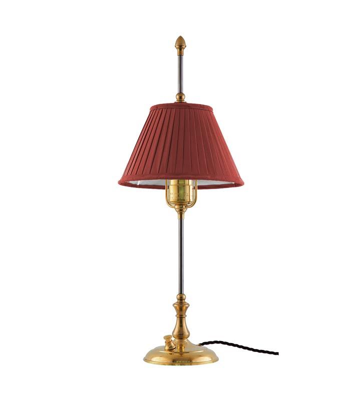 Bordslampa Kellgren - Dark Red Shade Table Lamp for Home Office, Bedroom, and Living Room Decor