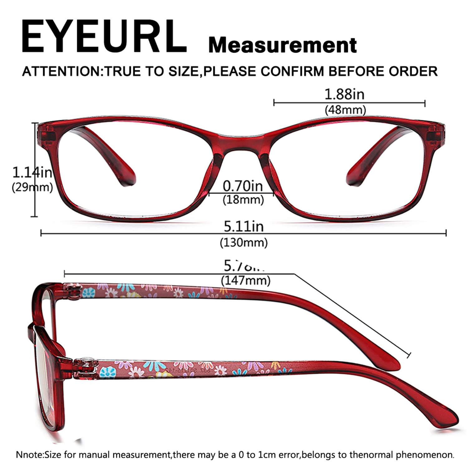 Lightweight Flexible Reading Glasses for Women +1.75 Magnification - Blue Light Blocking Computer Eyeglasses with Hard Case - Perfect for Office Work, Screen Time & Reading Books