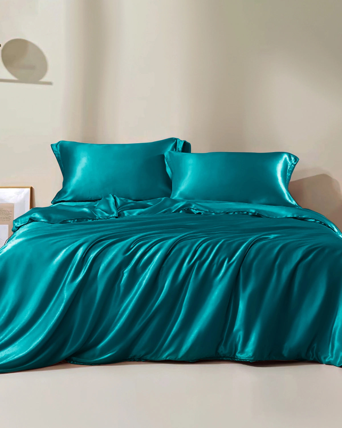 25 Momme 100% Pure Mulberry Silk Duvet Cover - Queen Size Luxury Bedding Set for Temperature Regulation & Hypoallergenic Sleep (Ideal for Hot Sleepers & Allergy Sufferers)