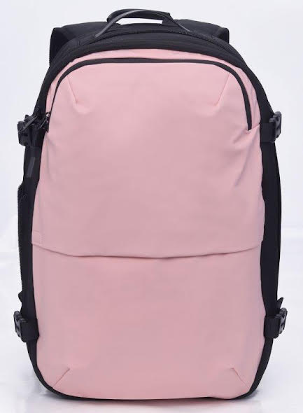 Travelite 17.3 Inch Vacuum Compression Travel Backpack with Hand Pump - Lightweight Carry-On Backpack for Air Travel, Camping & Outdoor Adventures (Pink)