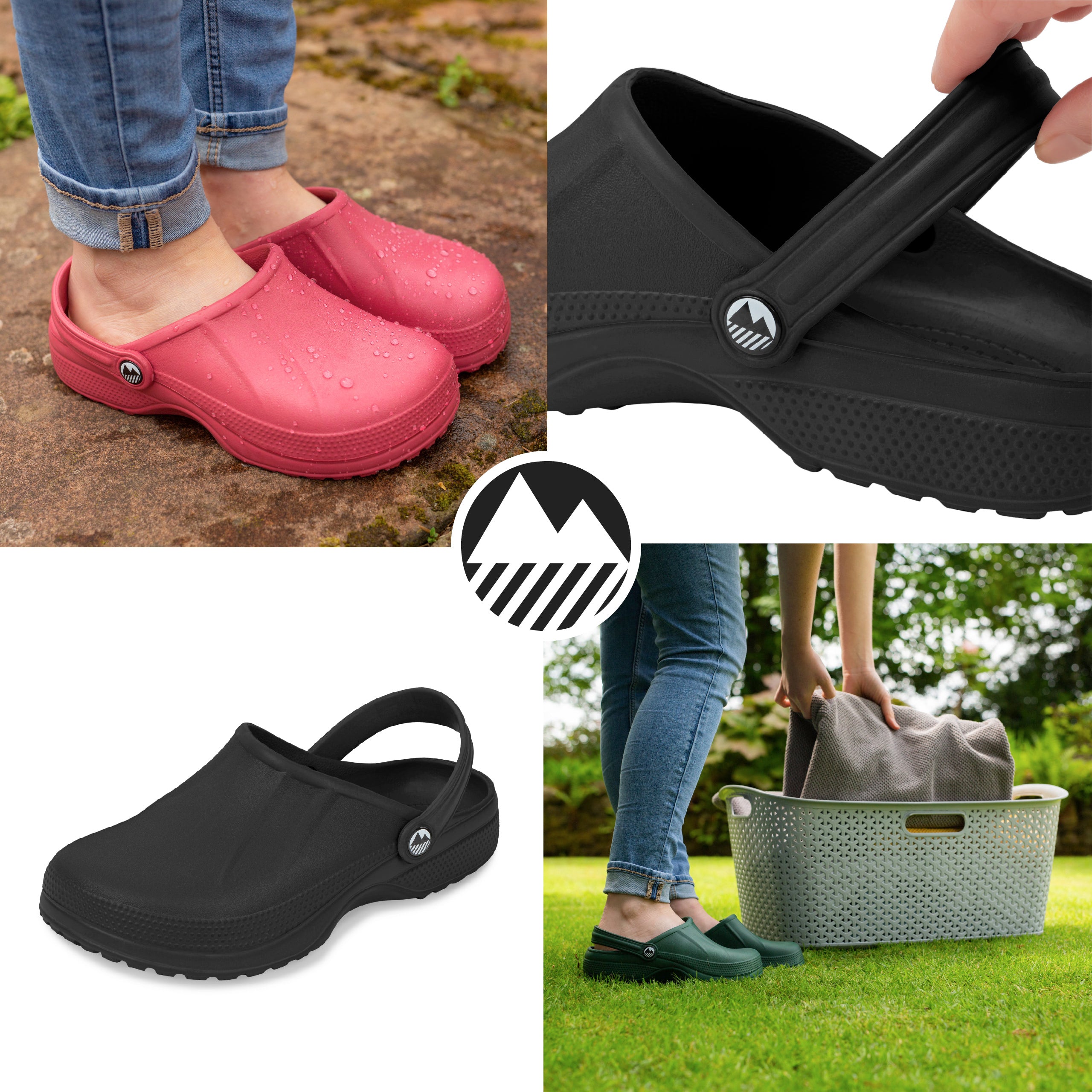 Women's Classic Allonby Garden Clogs - Wide Fit Comfortable Slip-On Shoes for Gardening, Outdoor & Indoor Use
