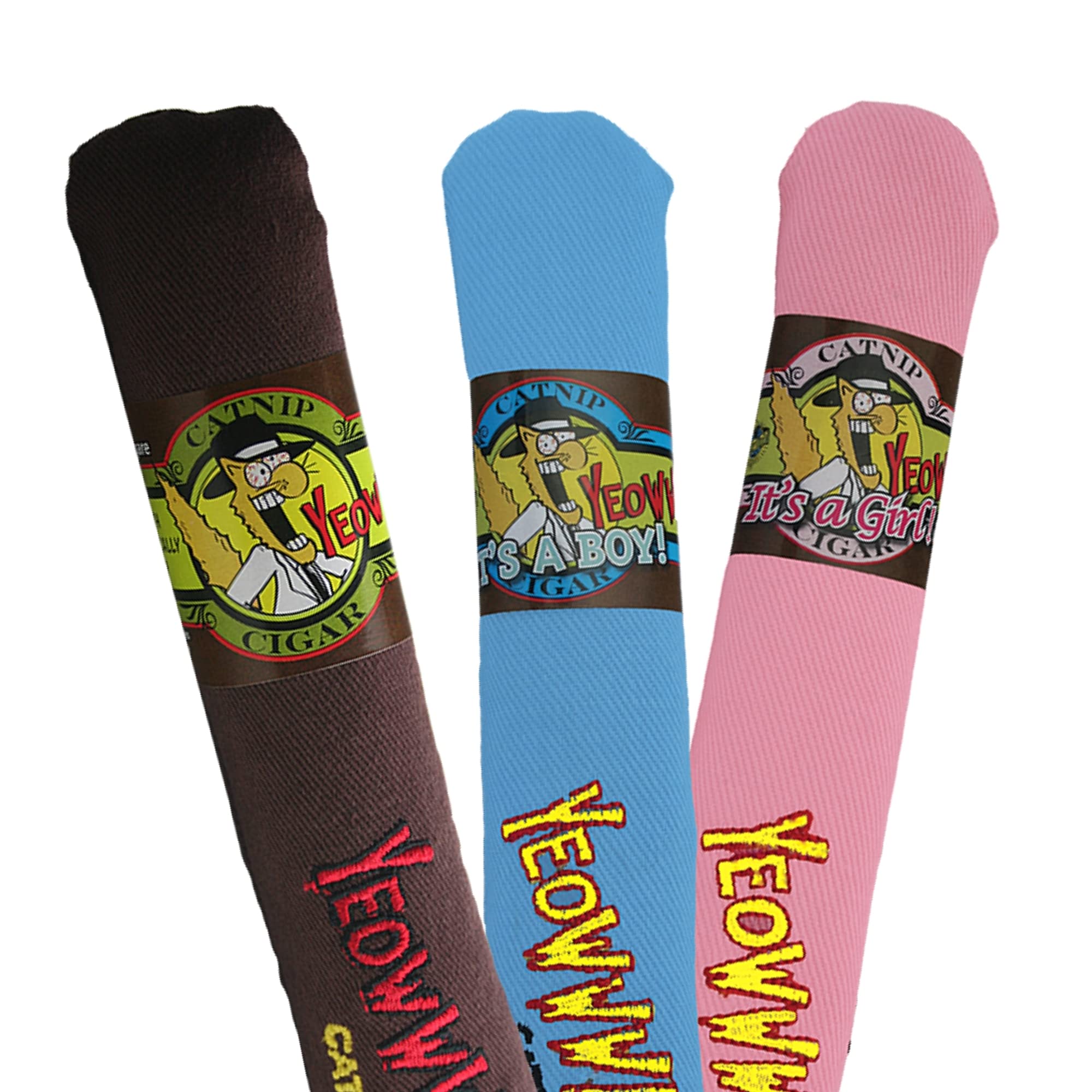 Yeowww! 100% Organic Catnip Cigar Toys for Cats - 3 Pack - Fun Interactive Play & Stress Relief for Indoor & Outdoor Kitties
