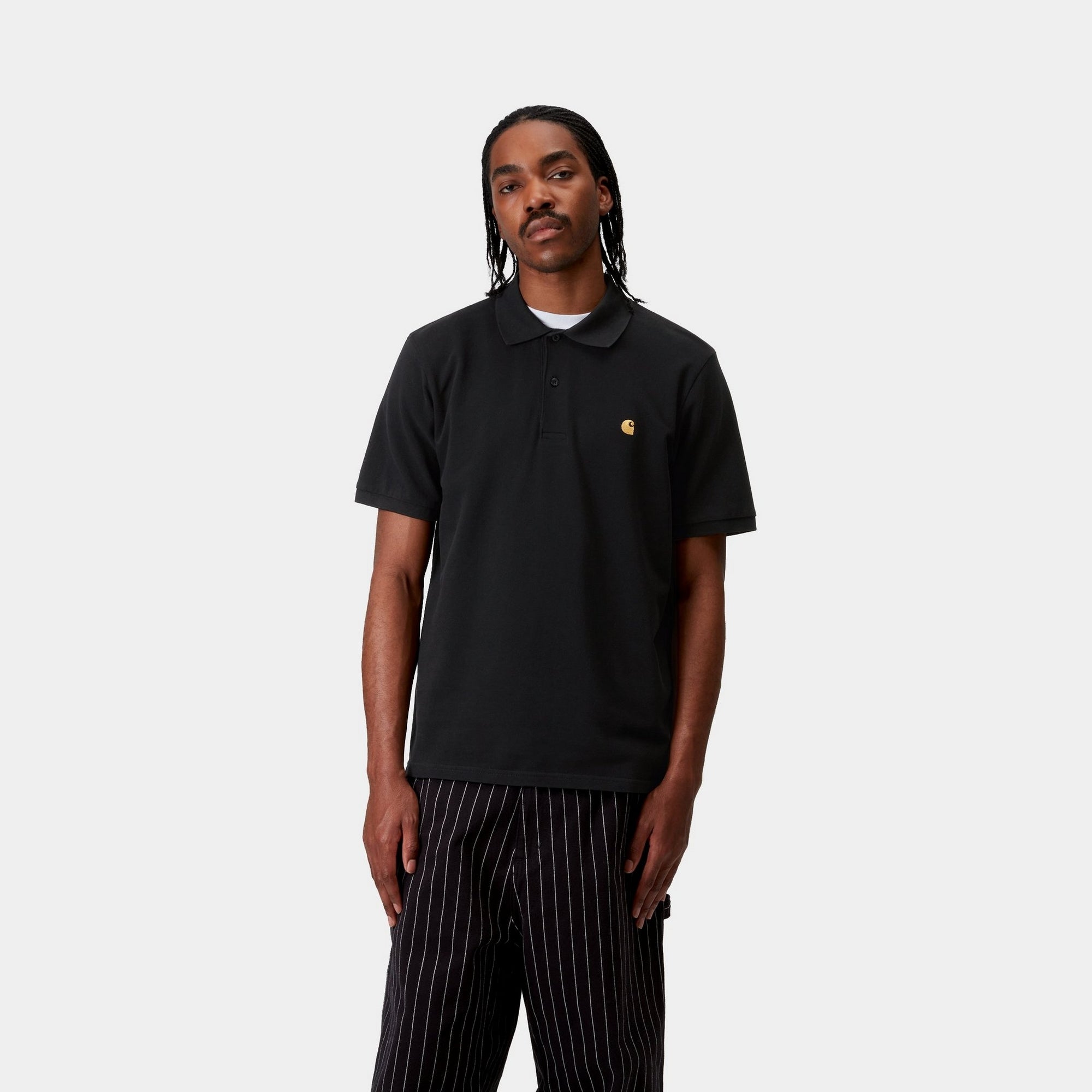 Chase Pique Polo Shirt for Men - Classic Black Cotton Casual Wear - Perfect for Office, Golf & Outdoor Activities
