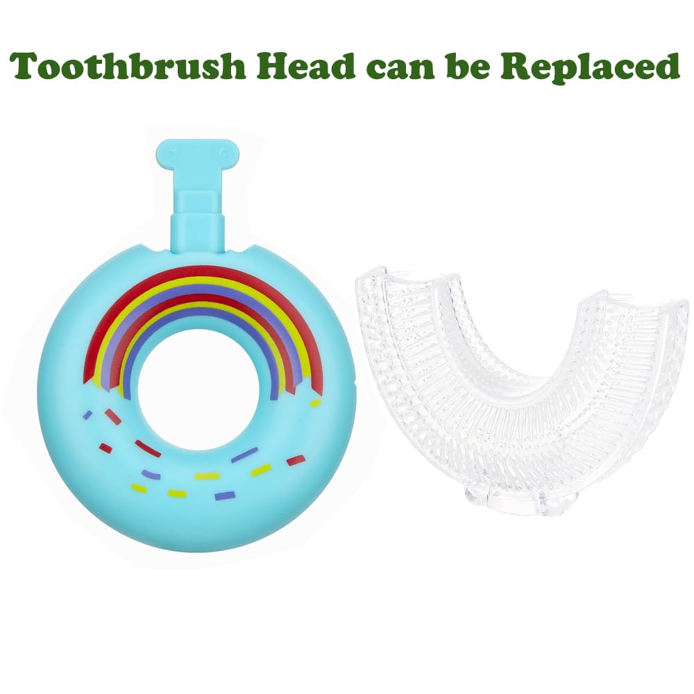 4 Packs Kids U-Shaped Toothbrushes - Soft Bristles for Gentle Cleaning - Perfect for Toddlers & Children at Home, School, or Travel