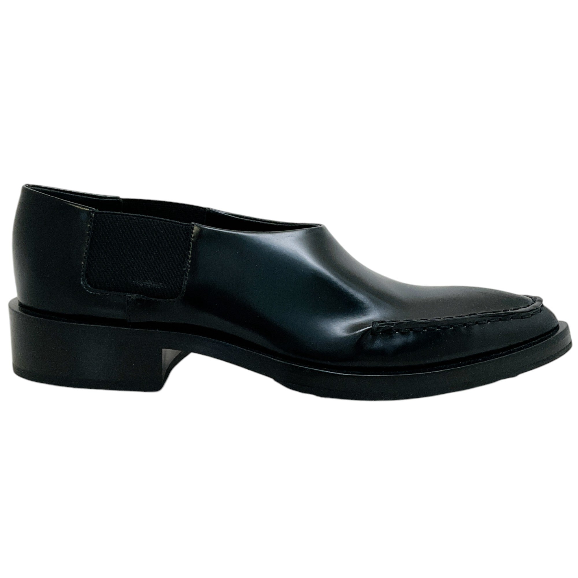 Jil Sander Black Leather Pointed Toe Flat Loafers for Women - Classic Comfortable Slip-On Shoes for Office, Business & Casual Wear