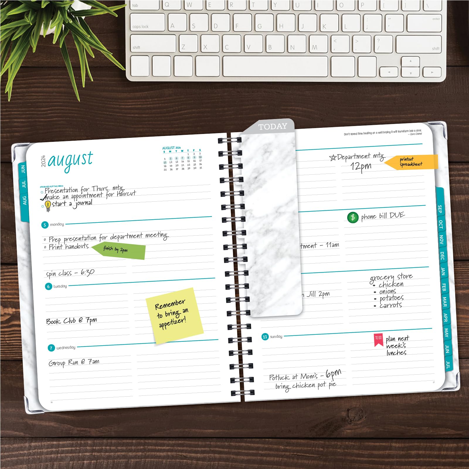 2024-2025 Academic Planner Hardcover - June 2024 to July 2025 Daily Weekly Monthly Organizer, 8.5