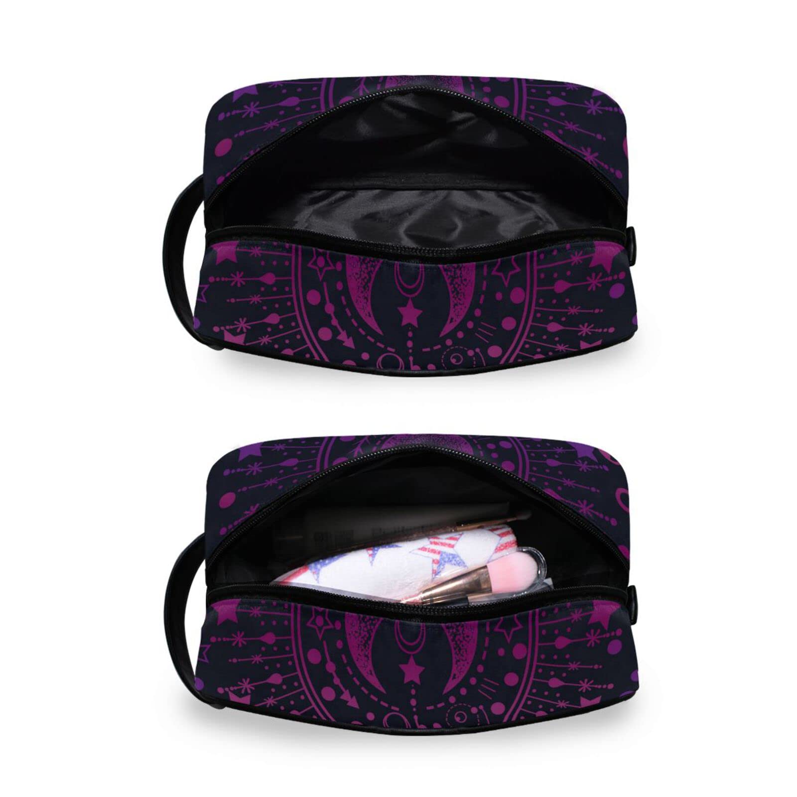 **Moyyo Moon and Stars Travel Toiletry Bag - Waterproof Hanging Cosmetic Organizer for Women, Men & Kids - Perfect for Camping, Gym, Beach & Vacation**