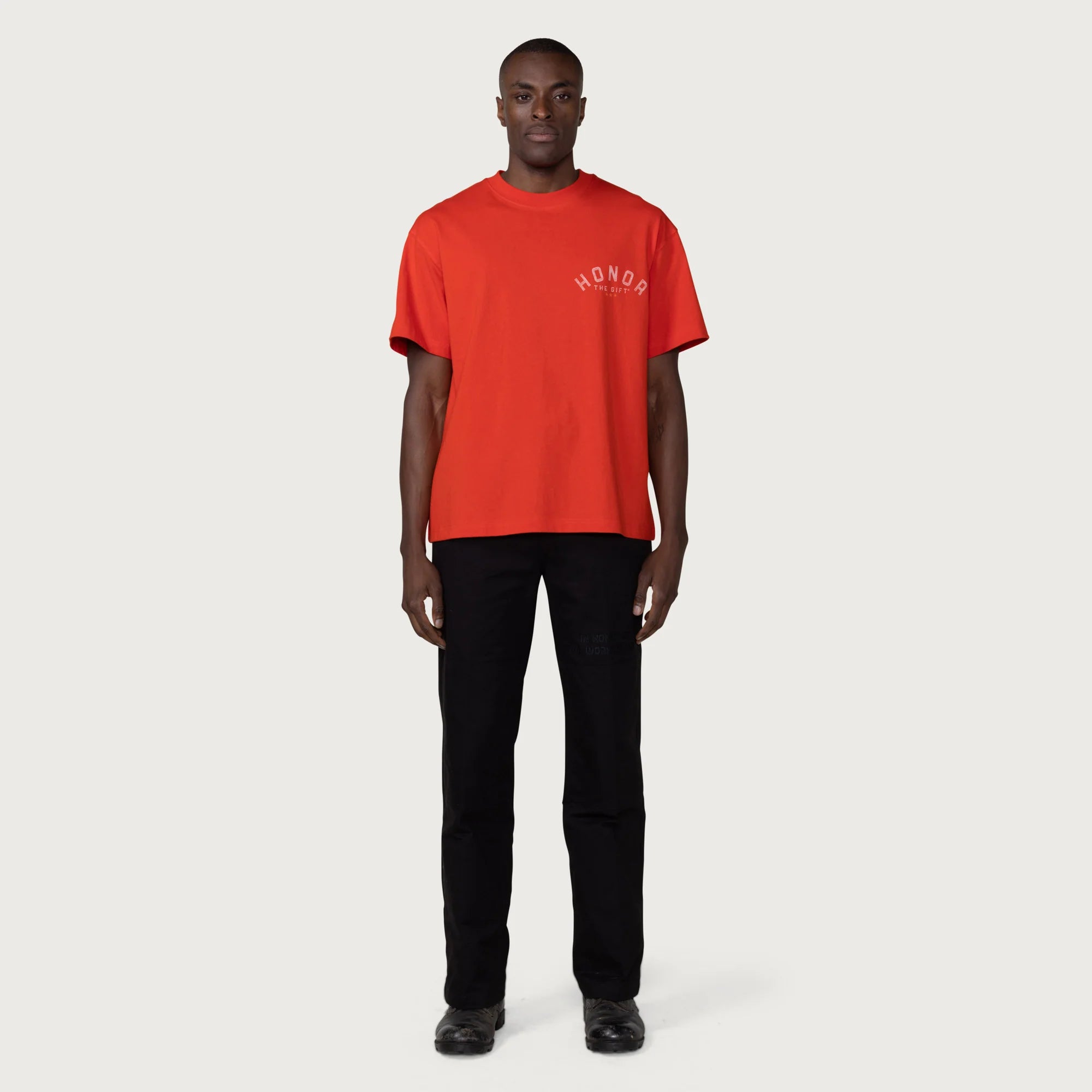 Honor The Gift Pave The Way T-Shirt - Orange Cotton Graphic Tee for Men | Streetwear Fashion & Casual Everyday Wear
