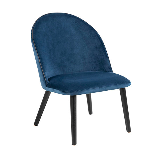JORIAN Modern Lounge Chair - Soft Blue Velvet Upholstery for Living Room, Bedroom & Office - Comfortable Accent Chair with Sturdy Metal Legs - Perfect for Relaxing, Reading & Decorating