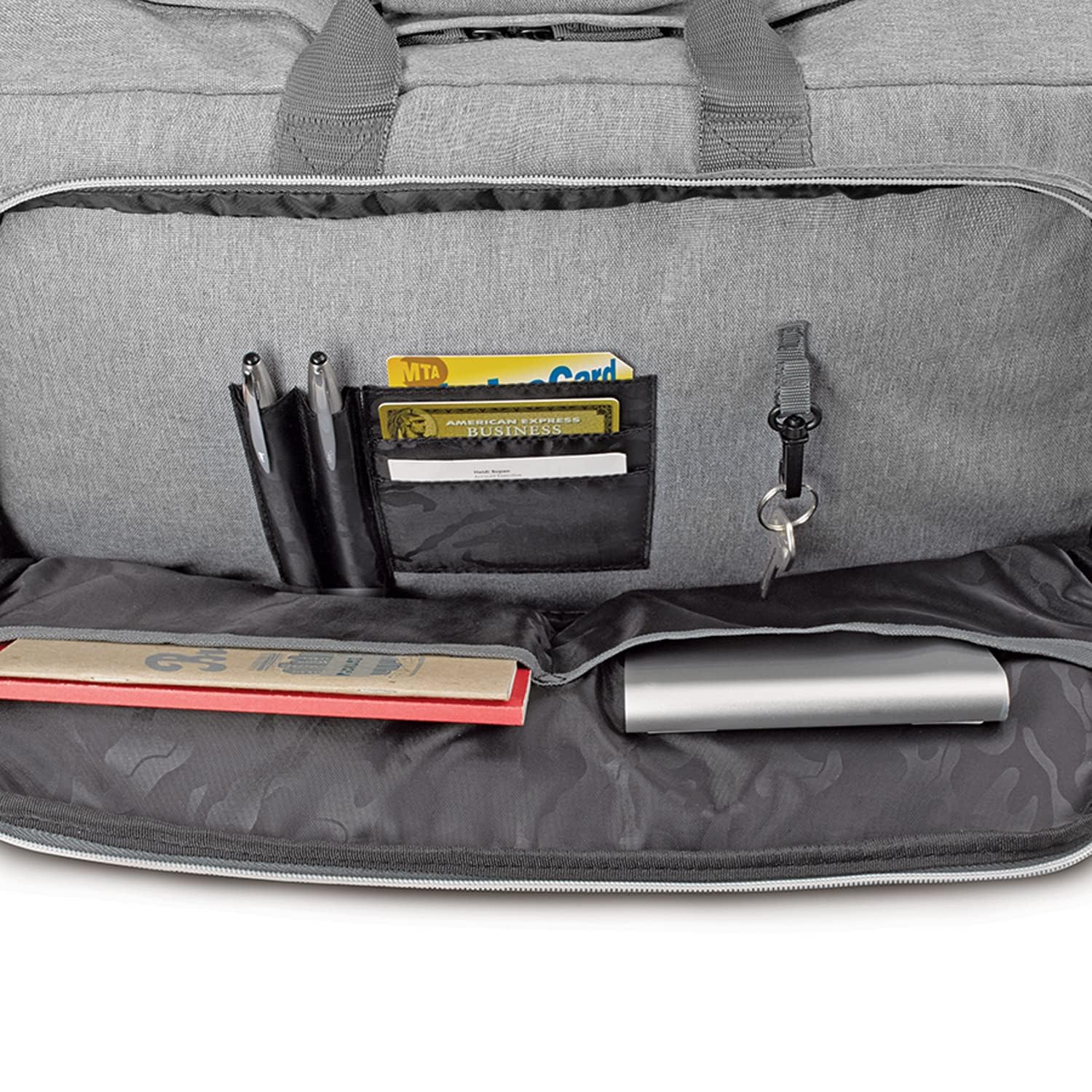 Solo New York Re:move Recycled Duffel Bag - Eco-Friendly Travel & Gym Bag, Grey, One Size - Perfect for Workouts, Travel & Daily Commute