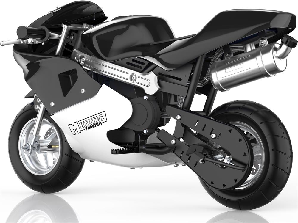 Venom Phantom 49cc Gas-Powered Pocket Bike - Automatic Mini Motorcycle for Adults & Teens - Perfect for Backyard Racing, Off-Road Trails & Neighborhood Cruising