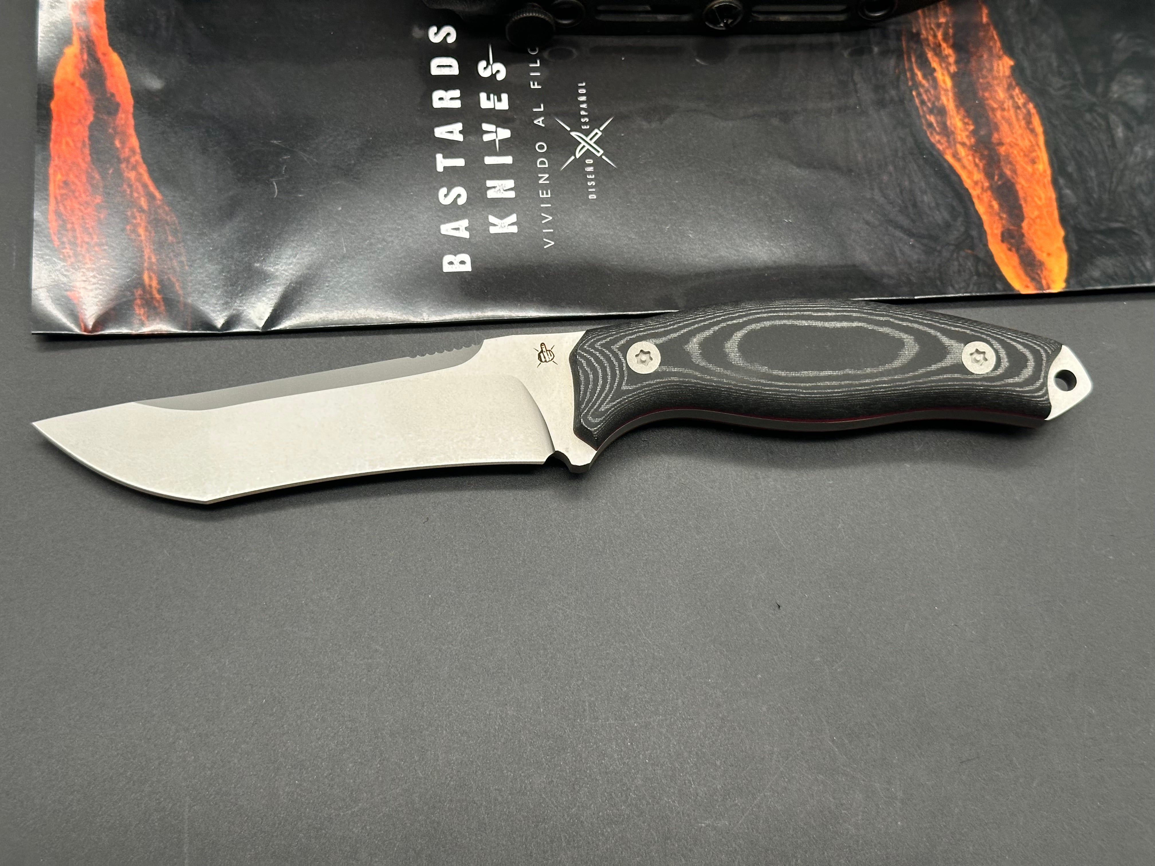 BASTARD KNIVES REAPER Fixed Blade Knife - Sleipner Steel Blade with Black Micarta Handle & Kydex Sheath | Tactical Survival, Outdoor Camping, Hunting Gear