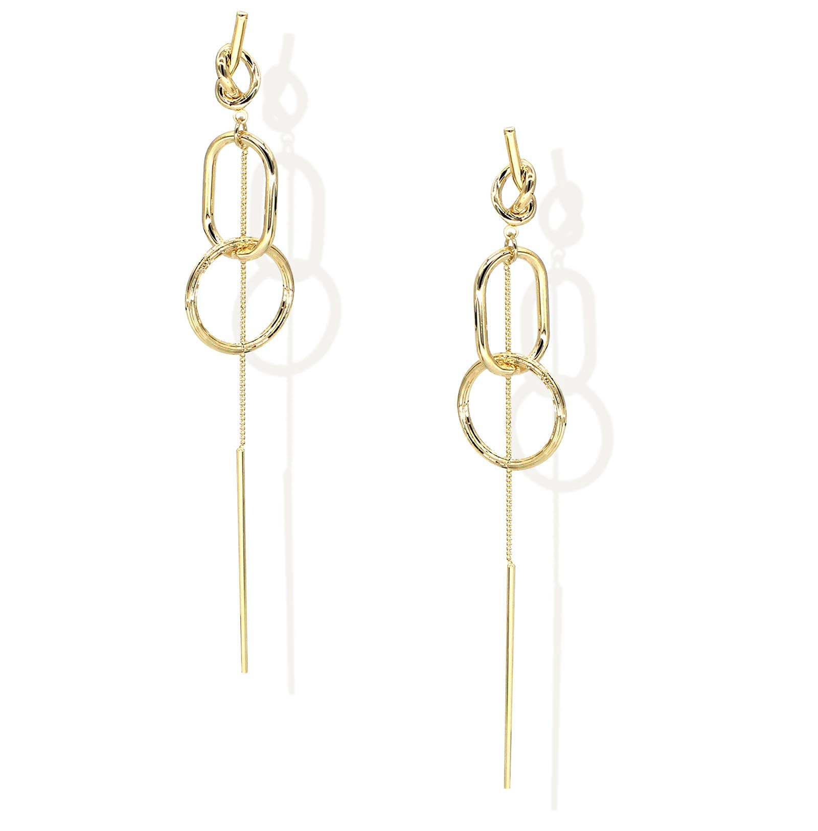 HAUTZADO Sterling Silver Circle Tassel Dangle Earrings for Women - S925 Geometric Gold Hoop Earrings | Perfect Gift for Valentine's Day, Birthday, Anniversary, Mother's Day & Christmas | Elegant Jewelry for Party, Date Night & Special Occasions