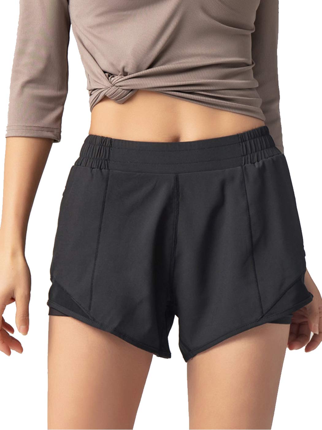 Anna-Kaci Women's Workout Shorts - High Waist Athletic Running Shorts for Yoga, Gym & Sports | Breathable & Comfortable for Active Lifestyles