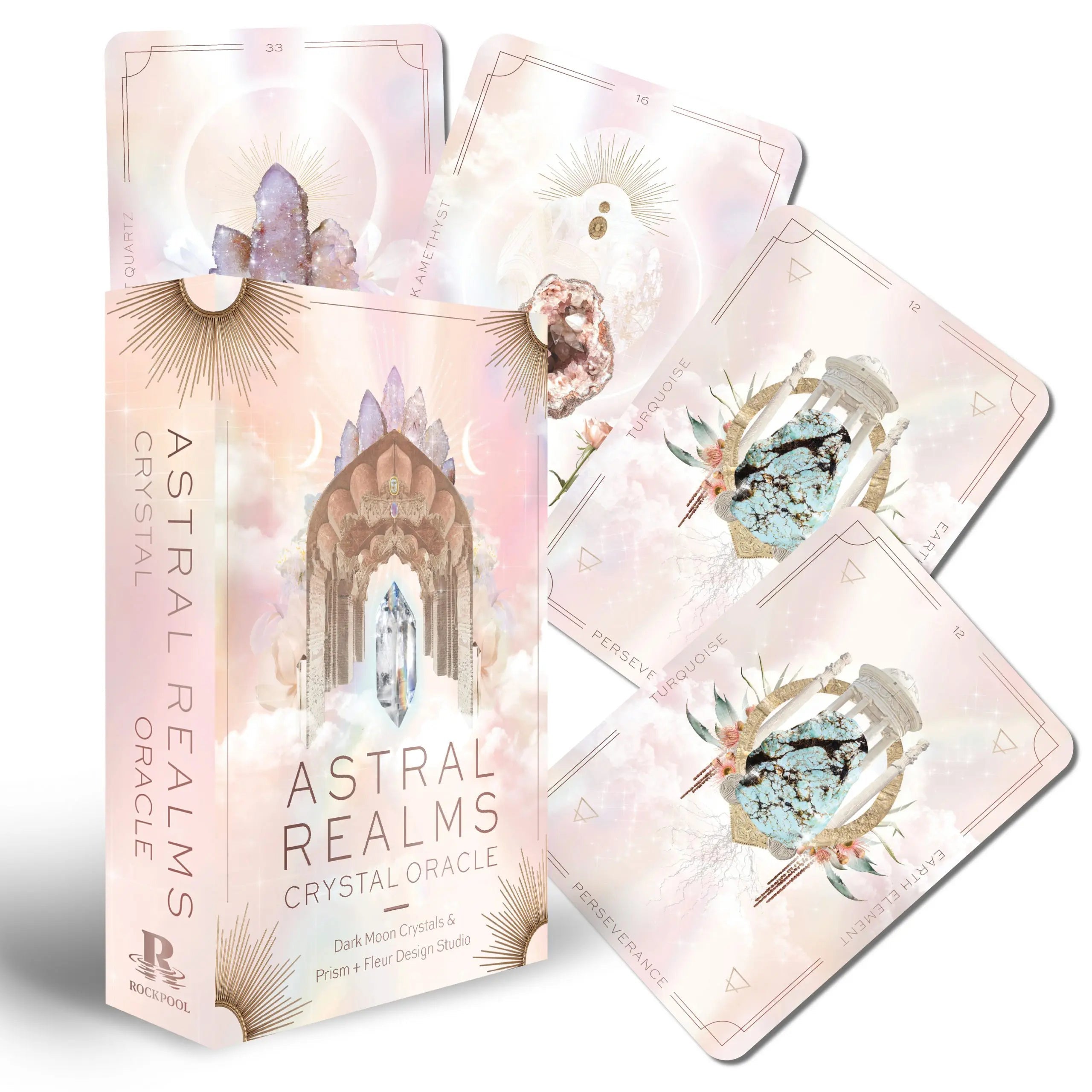 Astral Realms Crystal Oracle Deck - 78 Mystical Cards for Divination, Spiritual Guidance & Meditation | Perfect for Tarot Readers, Psychics & Energy Healers