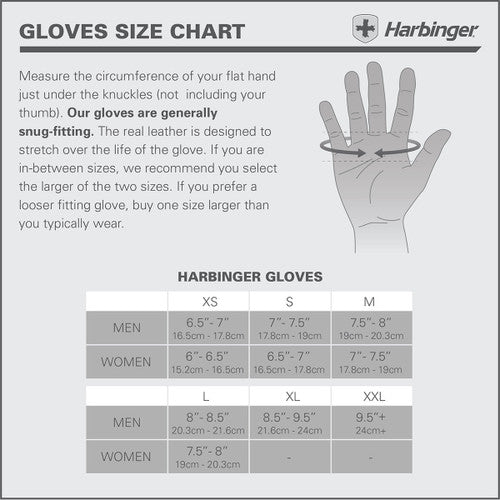 Harbinger Unisex Training Wrist Wrap Gloves 2.0 - Black | Weight Lifting, CrossFit & Gym Workout Support for Men & Women