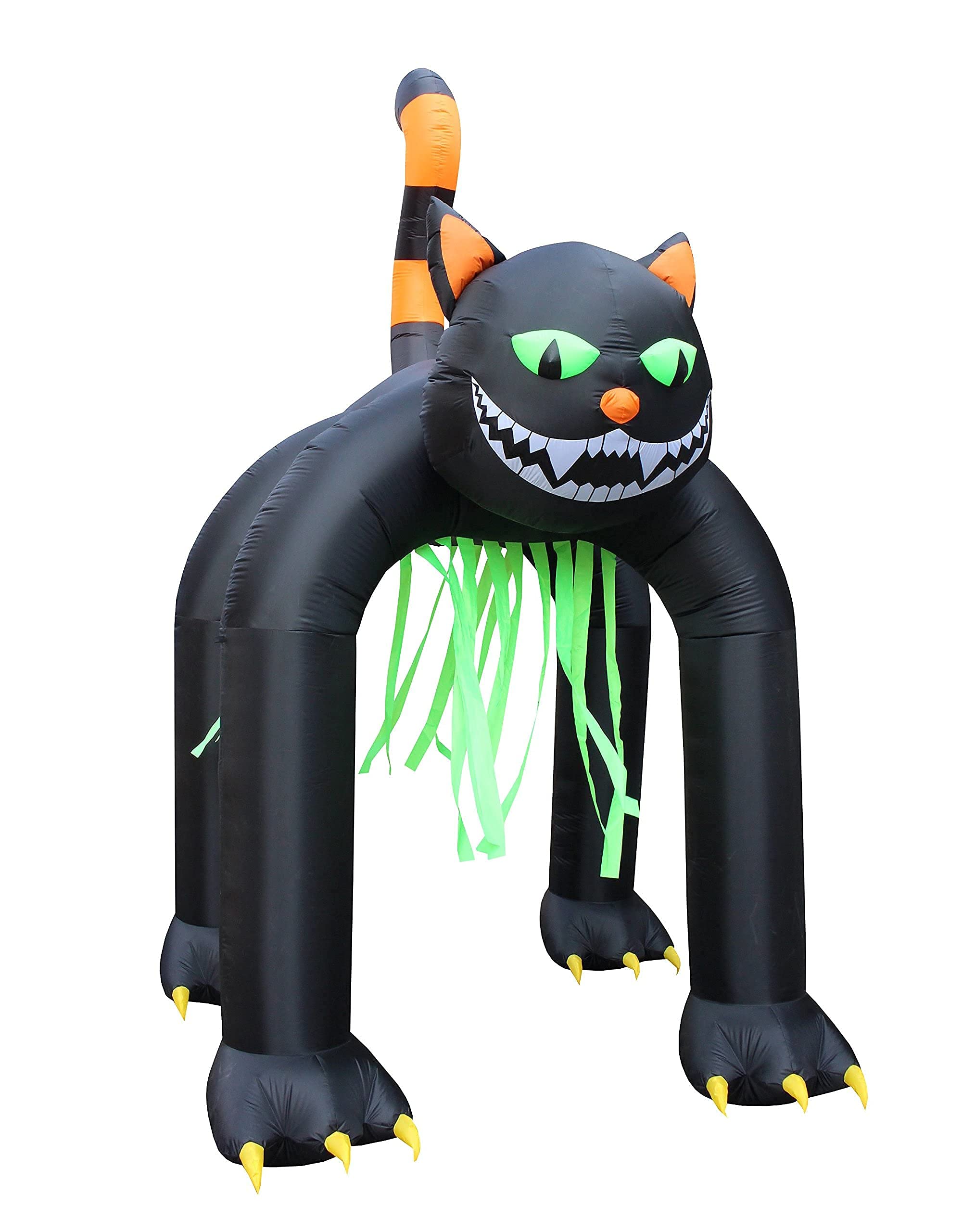 Halloween Party Decorations Bundle - 13ft Jumbo Inflatable Black Cat Arch & 11ft Inflatable Dragon Pirate Ship with Skeletons, Bats & Ghosts - Outdoor Halloween Yard Decor with LED Lights for Spooky Party, Haunted House & Trick-or-Treat Scene