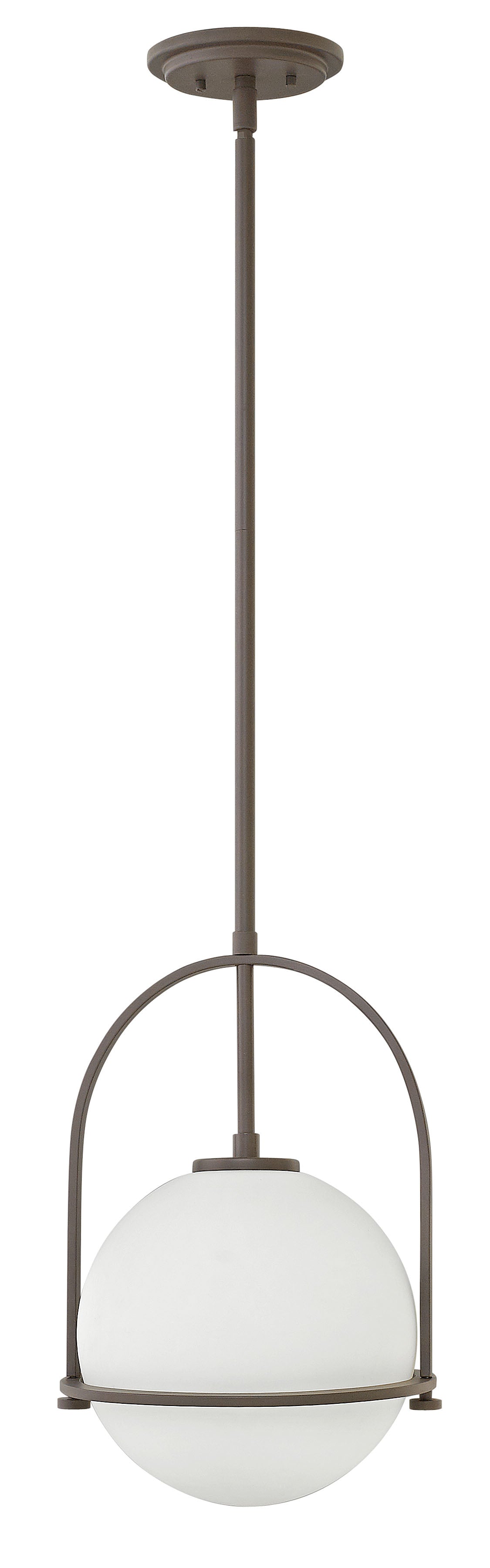 12W Somerset 1 Light Stem Hung Pendant Light Fixture in Buckeye Bronze - Perfect for Kitchen Island, Dining Room, or Entryway Lighting