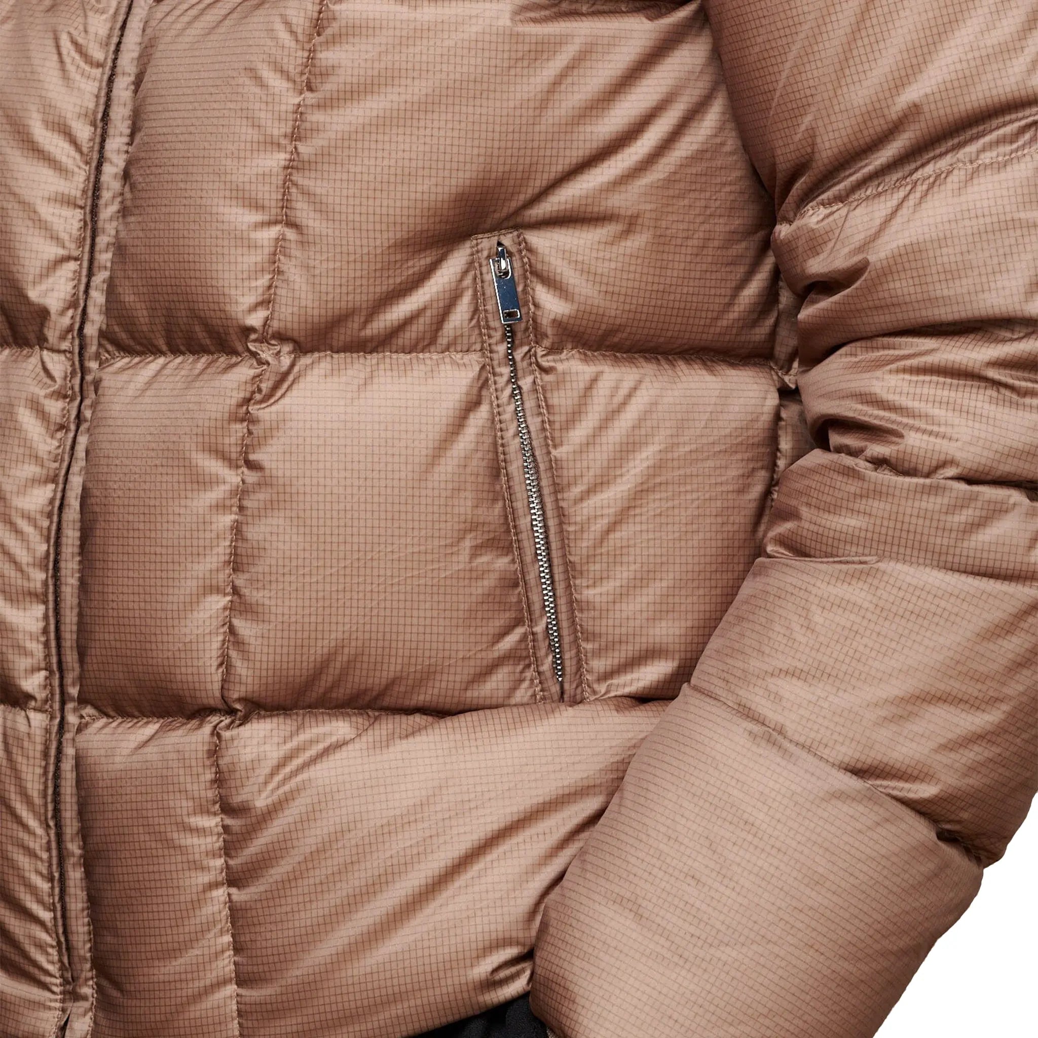 Belier Taupe Ripstop Down Filled Puffer Jacket - Lightweight Warm Winter Coat for Men & Women - Perfect for Skiing, Hiking & Outdoor Activities