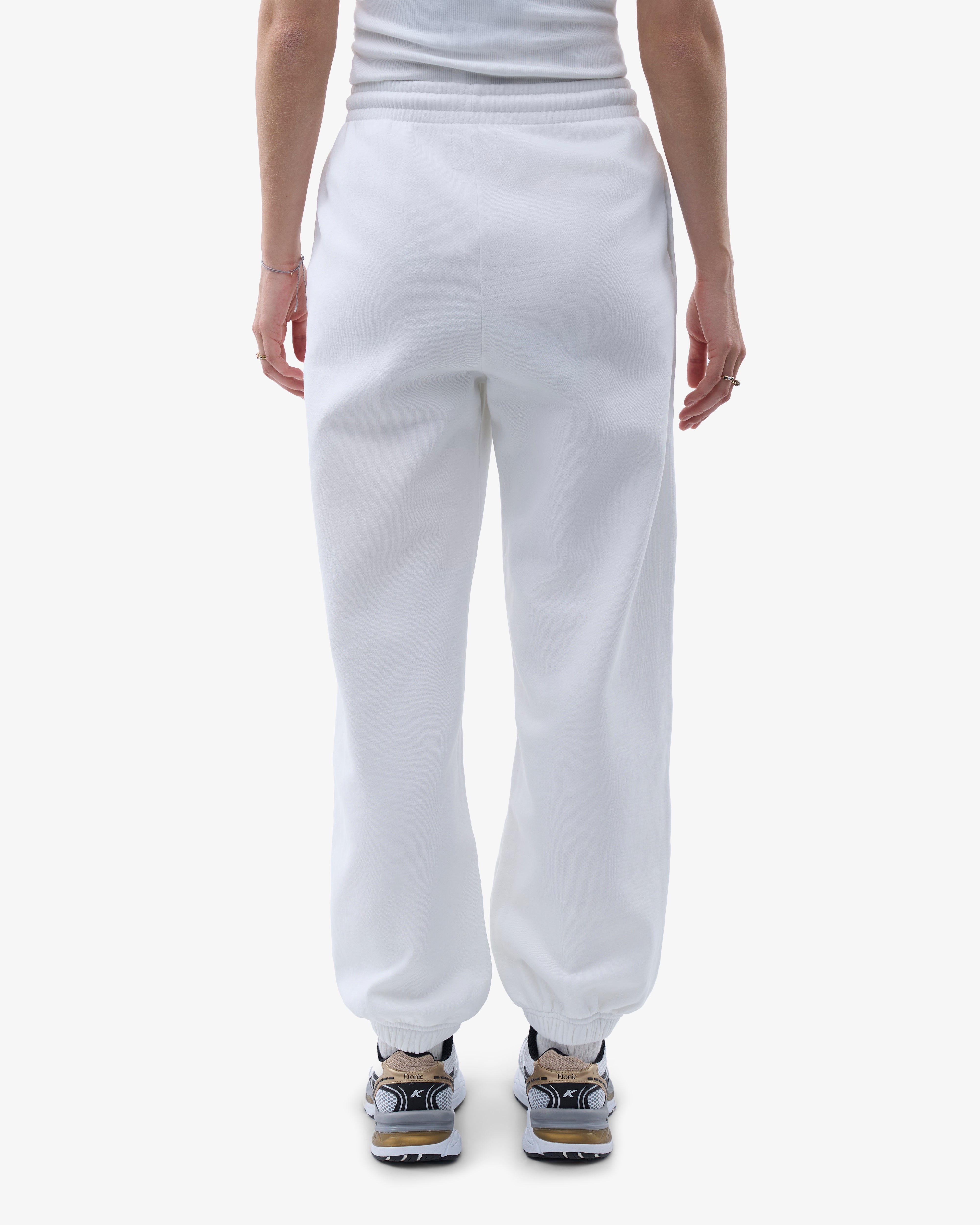 Organic Relaxed Sweatpants for Women - Soft & Comfortable Cotton Joggers in Optical White - Perfect for Yoga, Lounge & Casual Wear