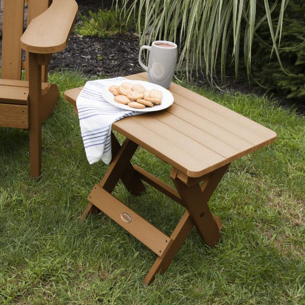 Portable Outdoor Folding Adirondack Side Table - Lightweight Patio Furniture for Camping, Beach, Garden & Poolside Use
