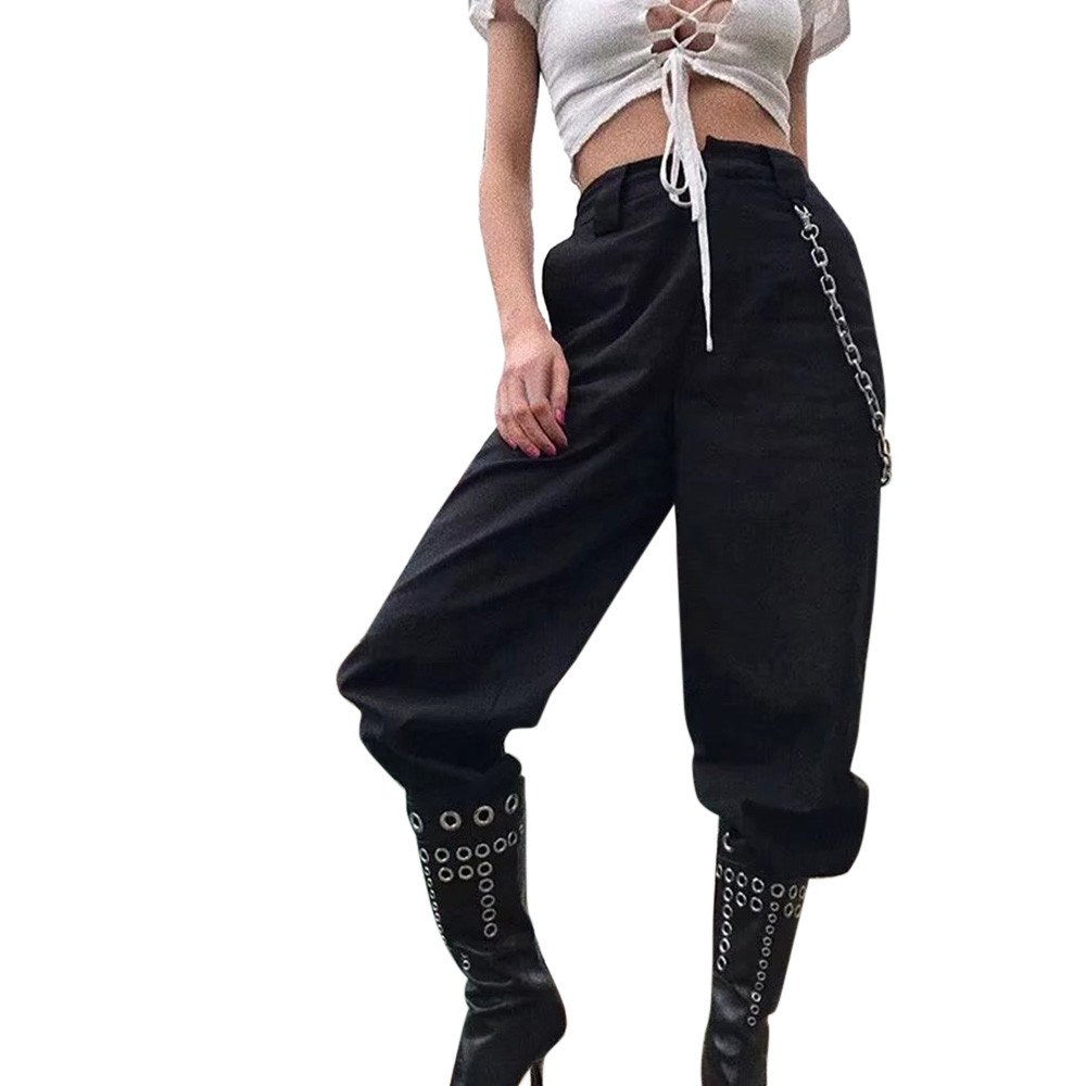 Posijego Women's Harem Pants - Baggy Hip Hop Dance Jogging Sweatpants for Yoga, Lounge & Casual Wear | Comfortable Elastic Waist Loose Fit Trousers