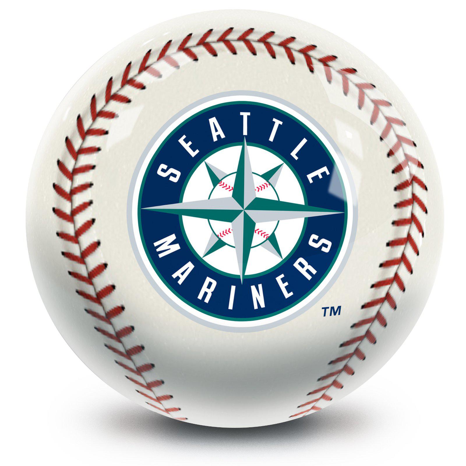 Official MLB Seattle Mariners Bowling Ball - Team Logo Design for Professional & Casual Bowling - Perfect for Game Nights, Tournaments & Sports Fans Gifts