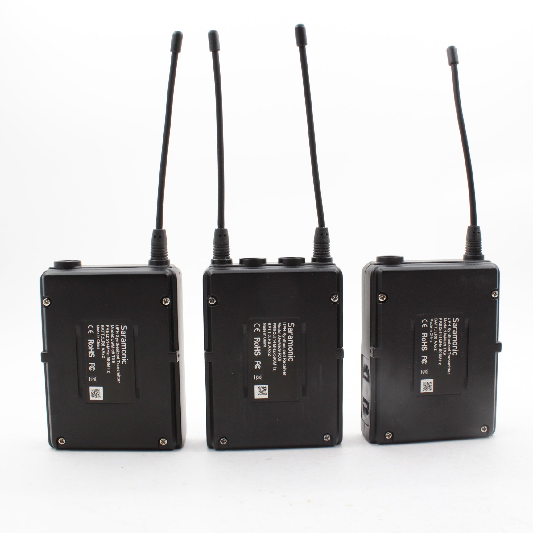 Saramonic UWMIC9 RX9 + TX9 + TX9 96-Channel Digital UHF Wireless Dual Lavalier Microphone System (514-596MHz) - Open Box Excellent Condition - Perfect for Interviews, Vlogging, and Live Streaming