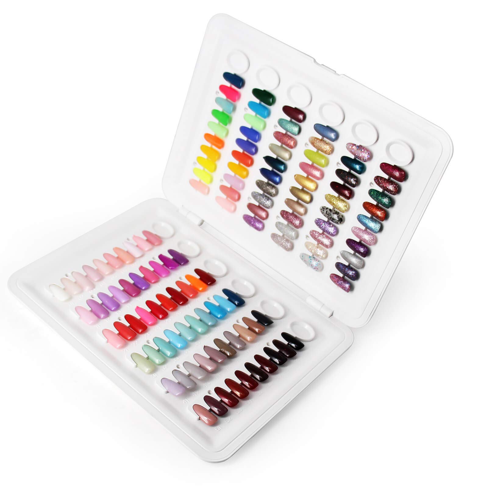 120-Slot Nail Polish Display Book with Transparent Tips - Professional Nail Art Presentation Stand for Salon & Home Use - Perfect for UV Gel & Nail Polish Organization