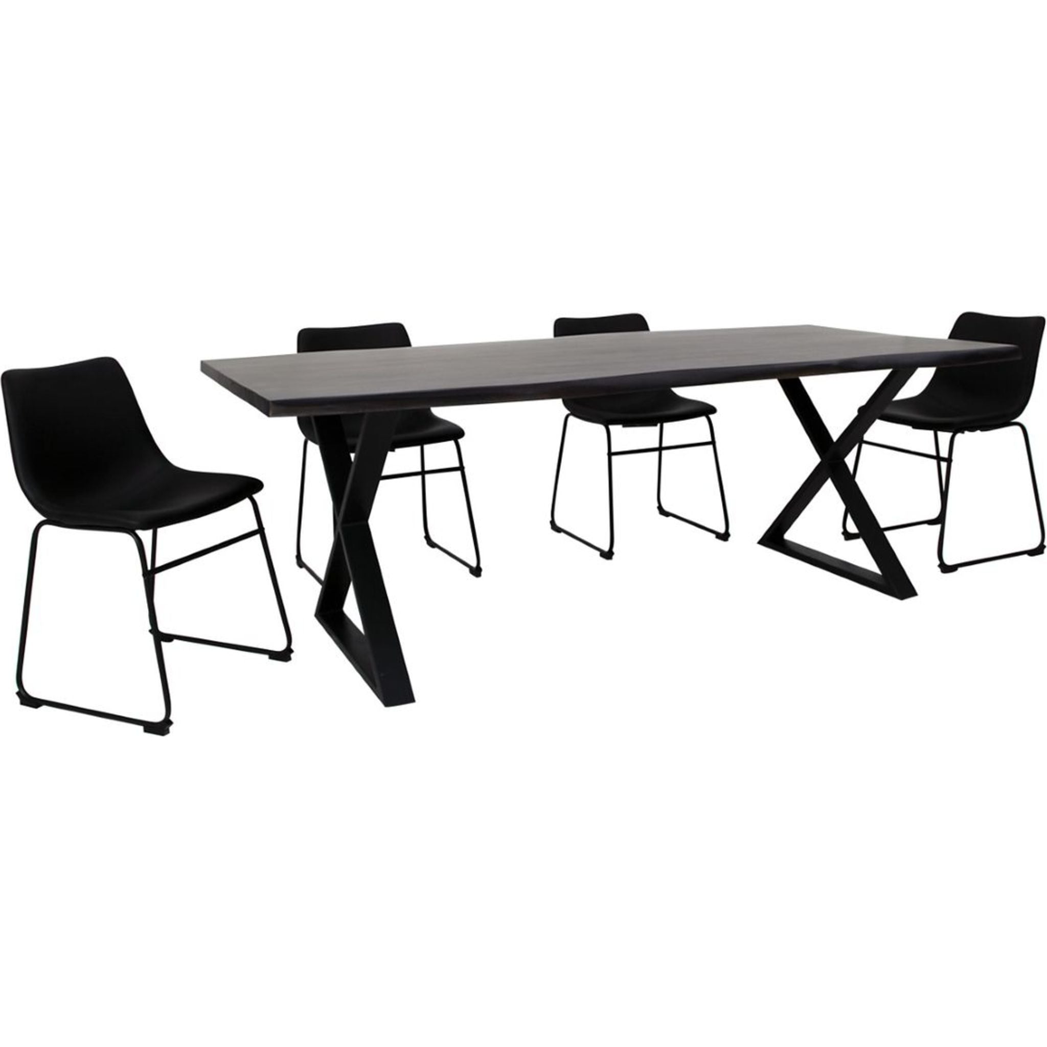 Modern 5-Piece Adina Dining Set - Round Glass Table & 4 Upholstered Chairs - Perfect for Small Spaces, Breakfast Nook & Apartment Dining Room