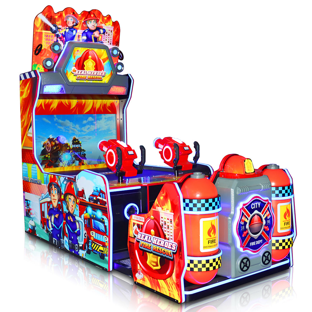Real Heroes Fire Rescue Ticket Redemption Arcade Game - Fun Firefighter Simulation for Kids & Family Game Night - Perfect for Birthday Parties & Arcade Centers