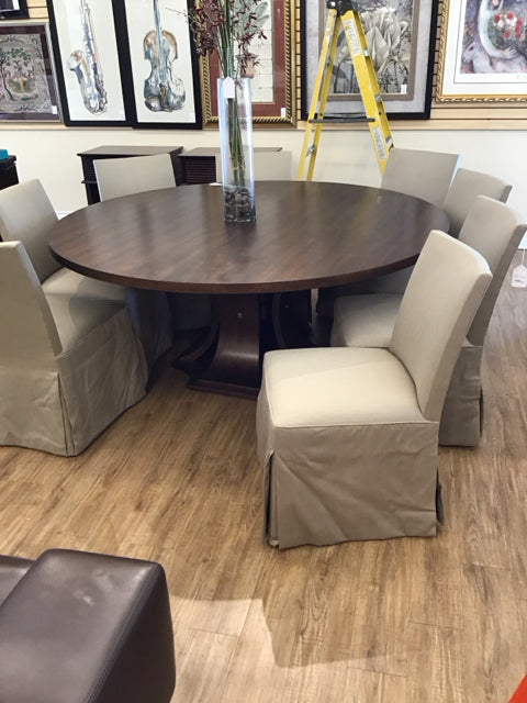8-Piece Linen Upholstered Dining Chairs Set - Breathable Fabric & Sturdy Frame for Home, Restaurant, or Office Use
