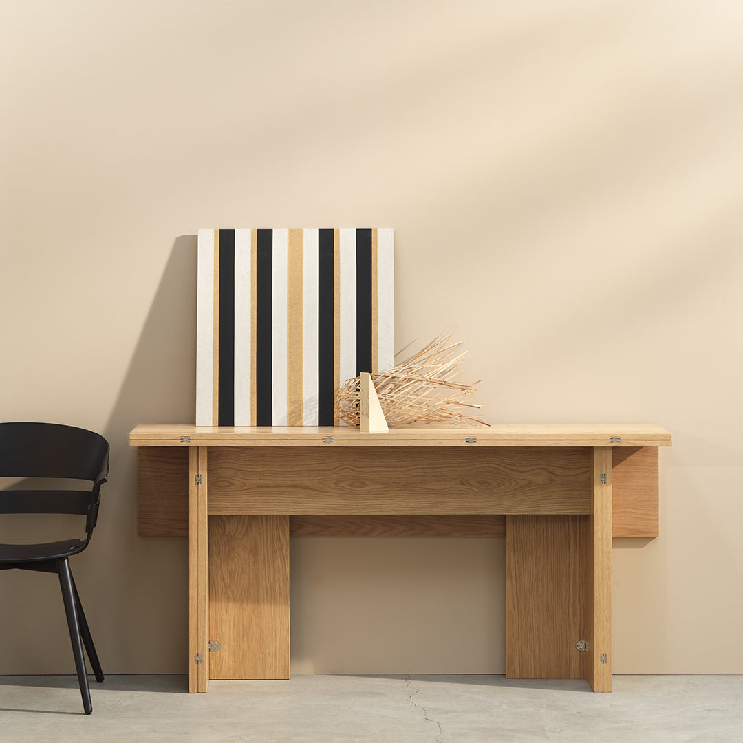 Stahl Flip Table - Modern Scandinavian Design for Home & Office - Perfect for Small Spaces, Dining, and Workspaces