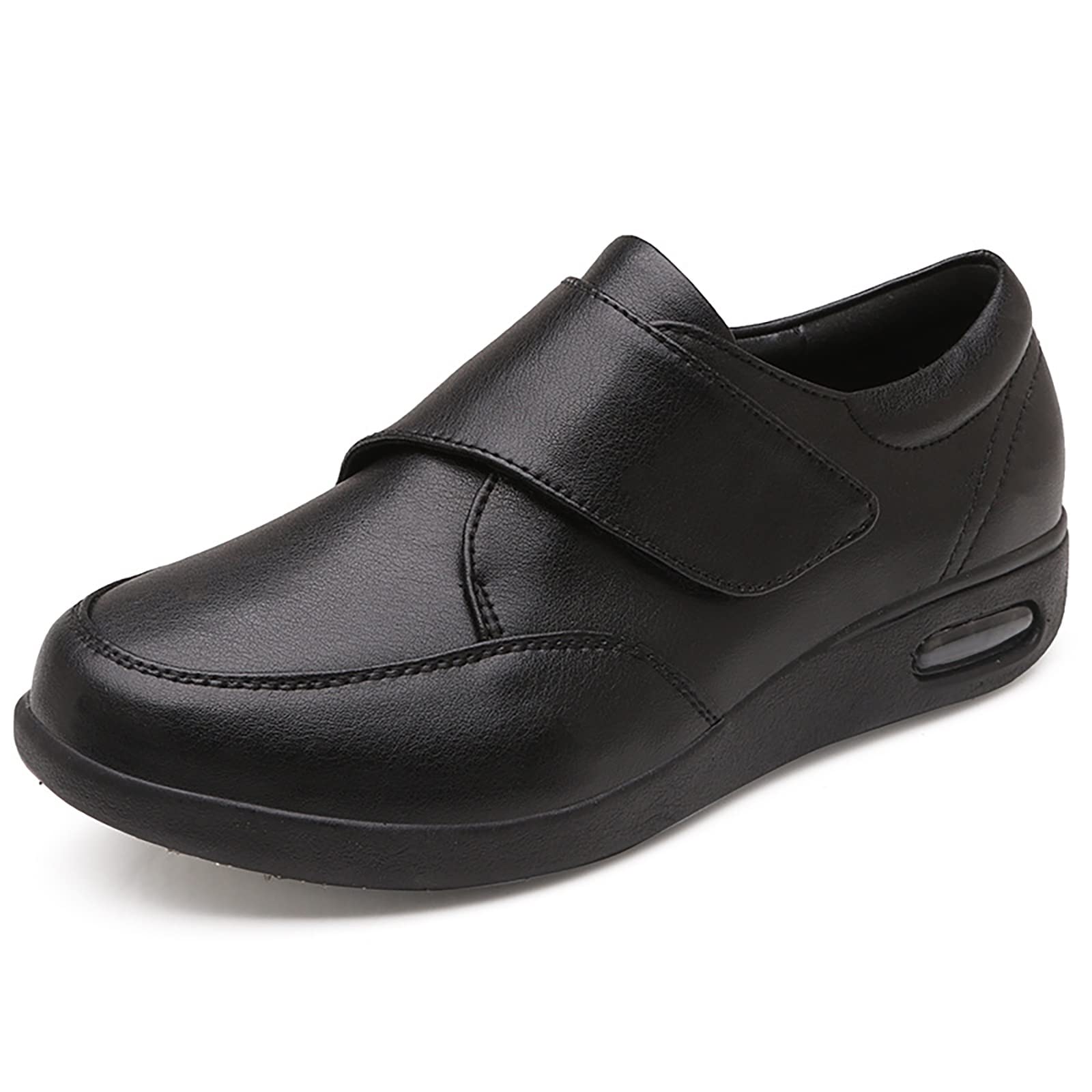 **Men's Memory Foam Slippers for Swollen Feet - Diabetic & Orthopedic Leather Walking Shoes - Breathable Comfort for Autumn & Winter - Ideal for Indoor & Outdoor Use**