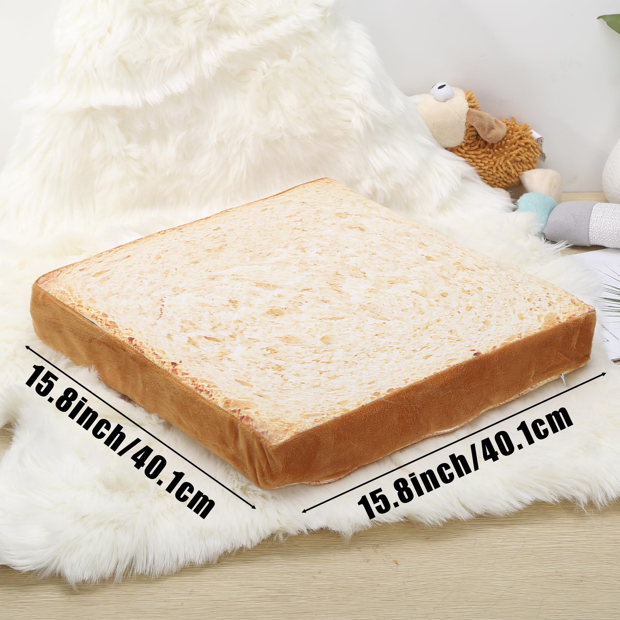Gefryco Cat Beds for Indoor Cats - Soft Pet Mats & Cushion for Cats & Small Dogs - Creative Toast Bread Slice Mattress with Sponge Core - Perfect for Living Room, Bedroom & Pet Napping Areas