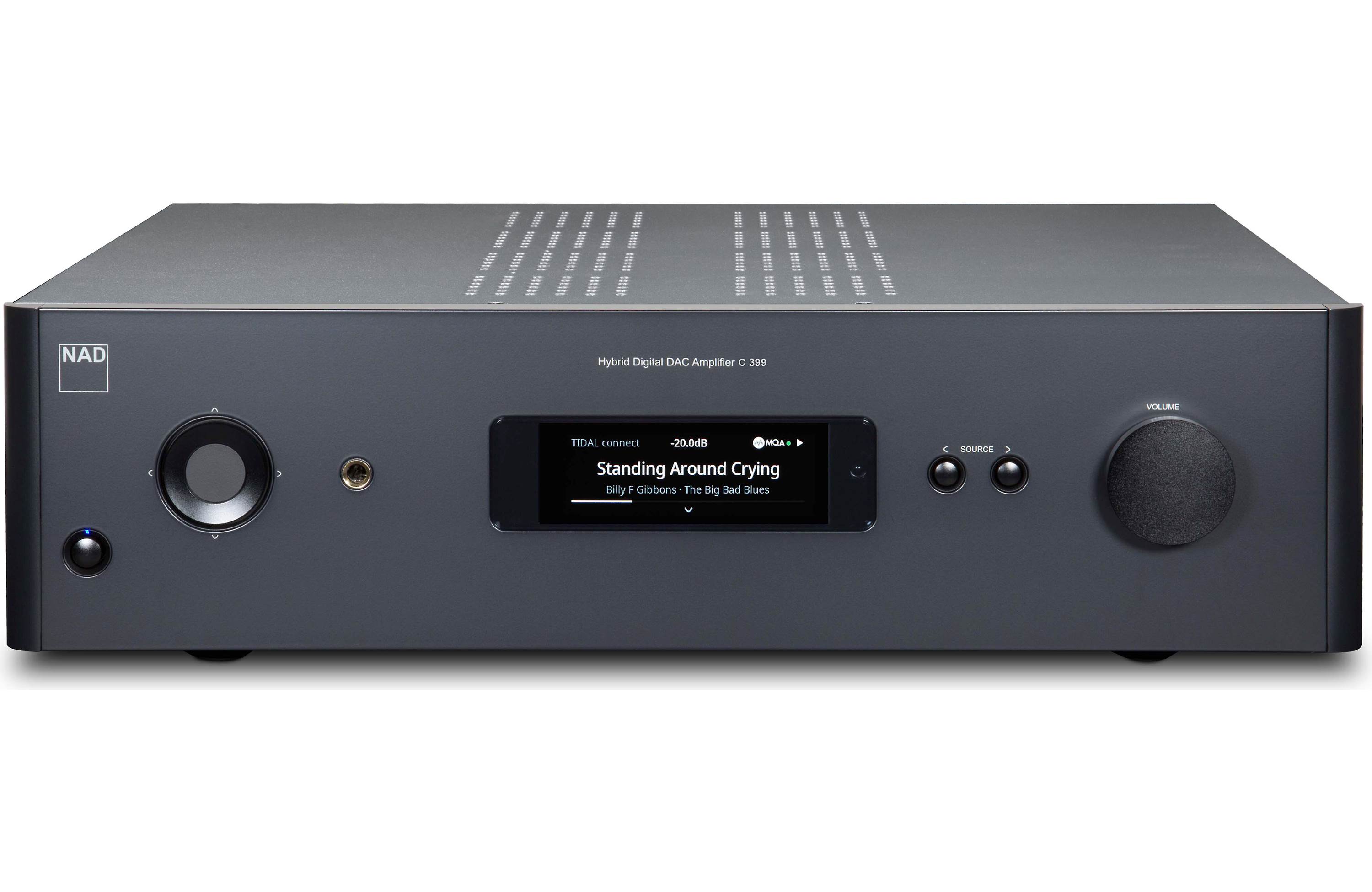 NAD Electronics C399 Hybrid Digital DAC Integrated Amplifier with MDC BluOS D Module - High-Fidelity Audio for Home Theater & Music Streaming