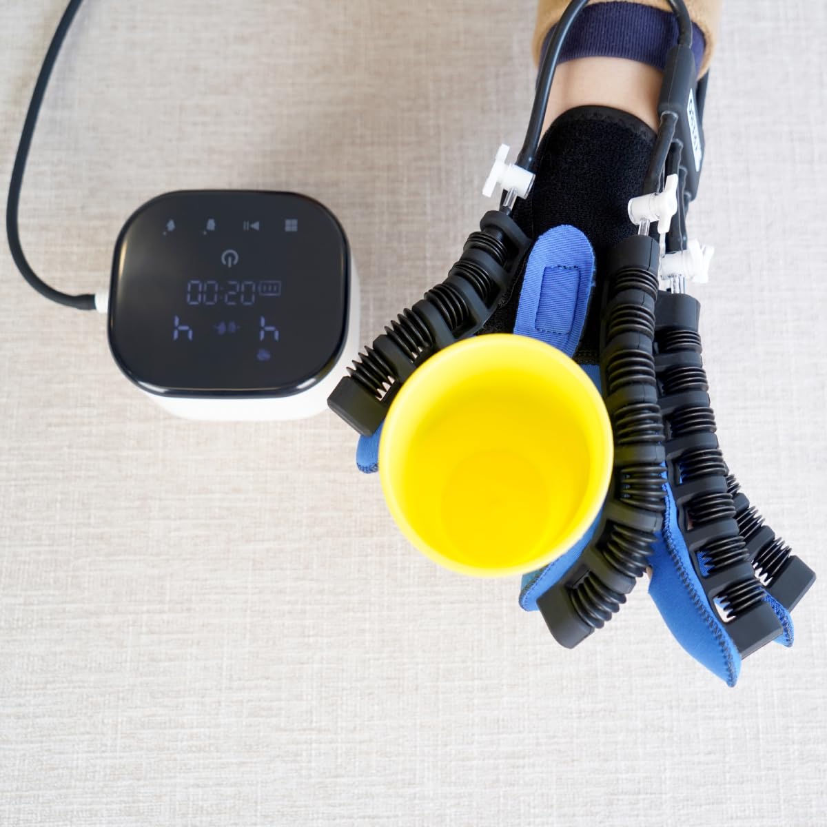 Upgraded Rehabilitation Robot Gloves for Stroke Recovery & Hand Dysfunction - Finger Exerciser & Physical Therapy Equipment for Home Use, Post-Surgery & Neurological Rehabilitation
