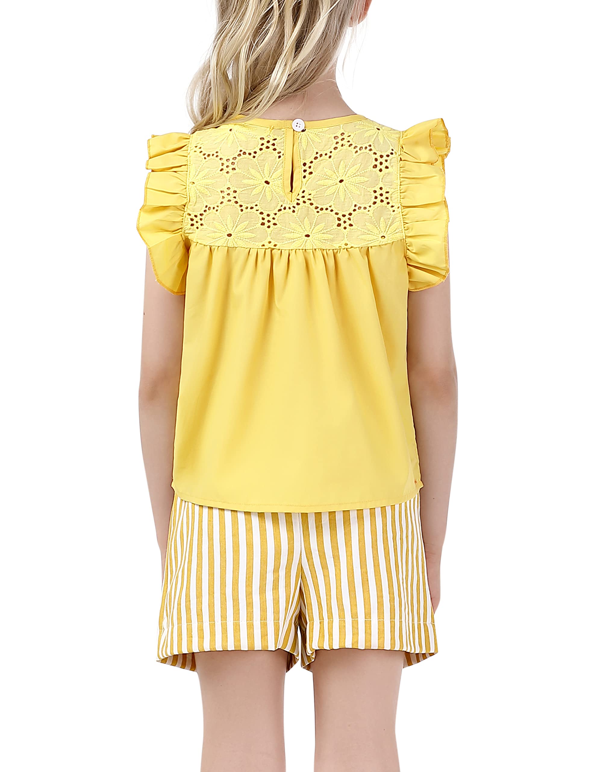 Girls' Summer 2-Piece Outfit Set - Cute Short Sleeve T-Shirt & Comfy Shorts | Perfect for Playdates, Beach Trips & Summer Adventures