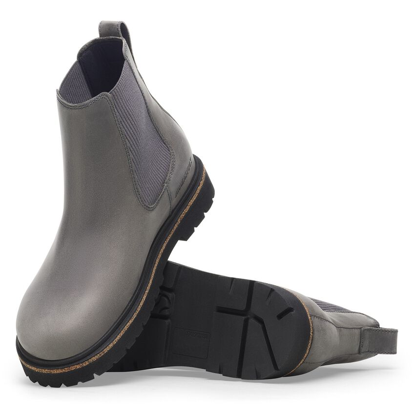Birkenstock Women's Highwood Slip-On Mid Heel Sandals in Graphite - Comfortable Casual Shoes for Walking, Work & Everyday Wear