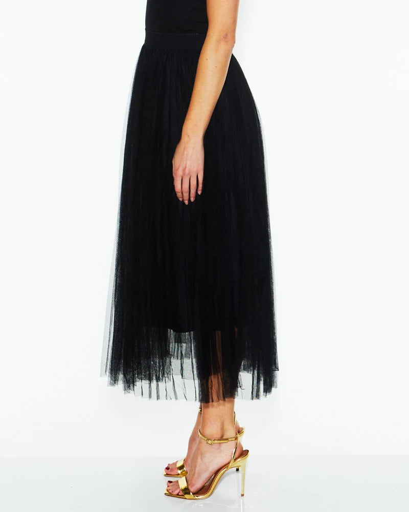 Black Mesh Skirt for Women - Elegant Sway Design, Comfortable & Stylish - Perfect for Parties, Dates, and Casual Outings