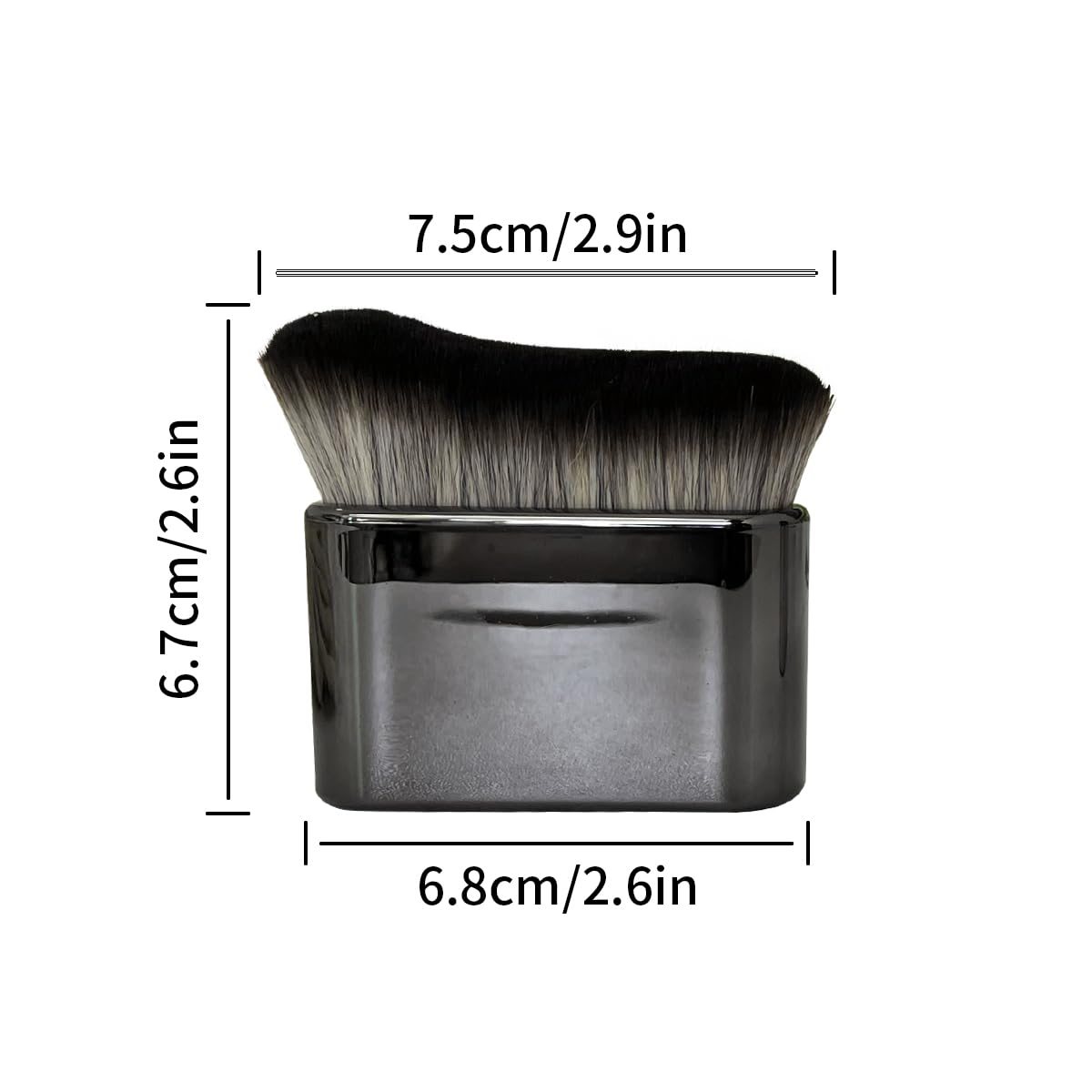 2PCS Body Tanning Brush & Kabuki Makeup Brush Set - Large Fake Tan Applicator for Face, Body & Leg Makeup (Rose Gold & Black) - Perfect for Self-Tanning, Airbrush Makeup & Contouring