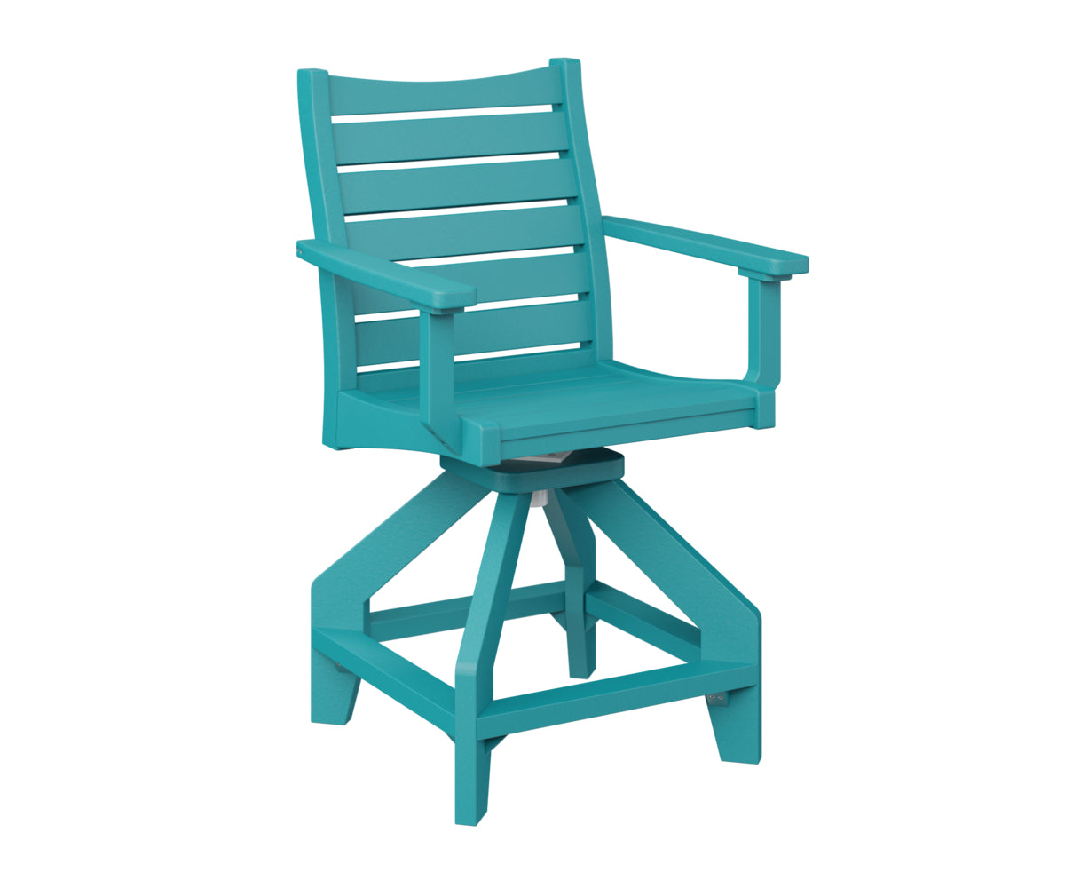 Berlin Gardens Bristol Swivel Counter Chair - Adjustable Height Bar Stool with 360° Rotation, Padded Seat & Backrest - Perfect for Kitchen Islands, Breakfast Bars & Home Decor
