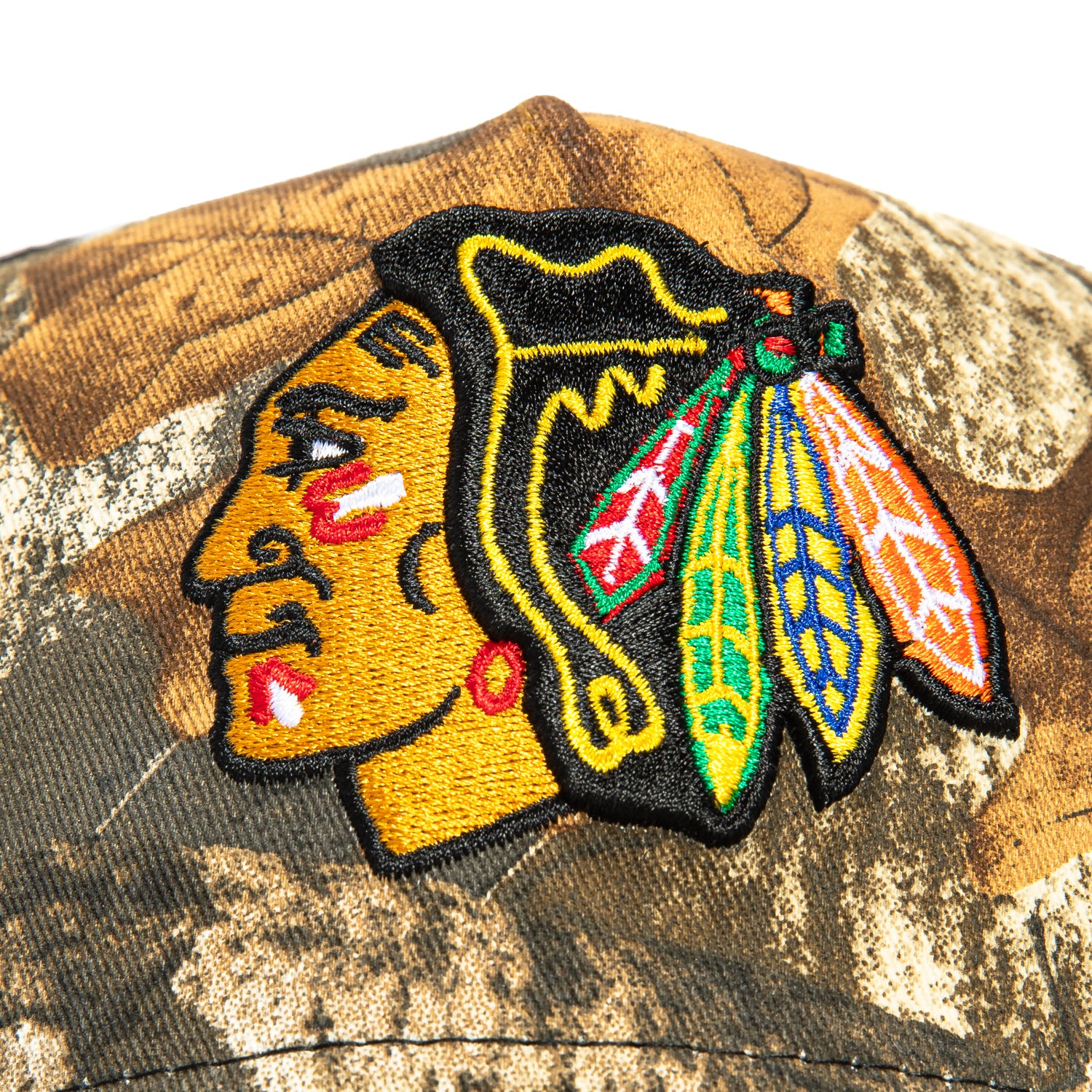 New Era 9Forty A-Frame Chicago Blackhawks Snapback Trucker Hat - Realtree Camo & Black - Adjustable Baseball Cap for Sports Fans, Outdoor Activities & Casual Wear