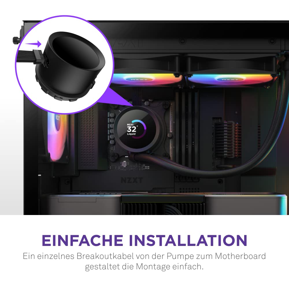 NZXT Kraken 240 RGB AIO Liquid CPU Cooler - 240mm Radiator with 1.54