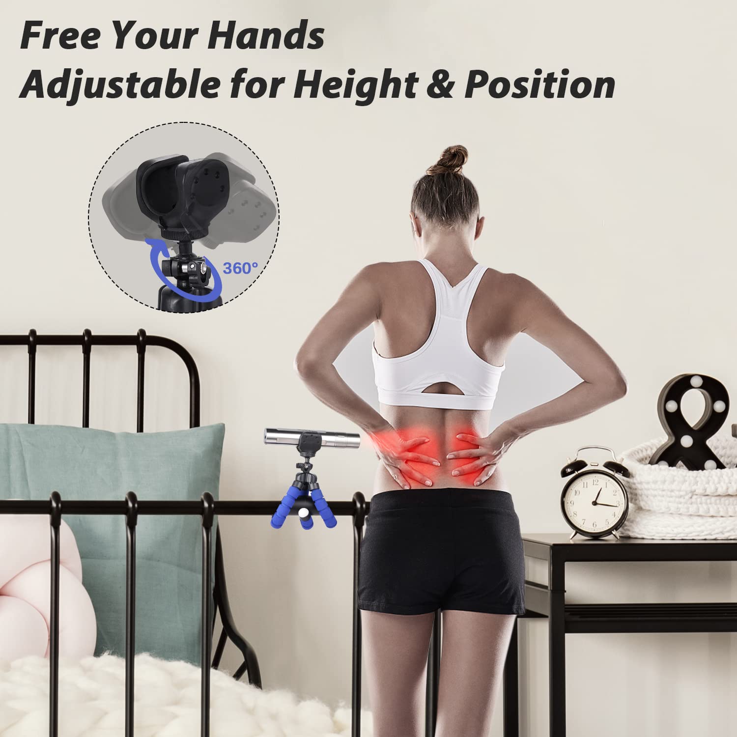 Red Light Therapy Device for Pain Relief - 630nm, 660nm & 850nm Wavelengths Handheld LED Light Therapy for Muscle & Joint Pain - Portable Infrared Therapy for Home Use, Recovery, and Wellness